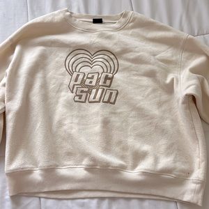 Vintage cream and brown pacsun crewneck/sweatshirt
